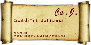 Csatári Julianna névjegykártya