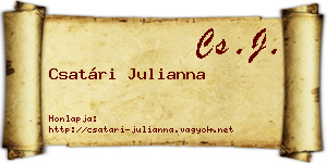Csatári Julianna névjegykártya
