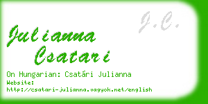 julianna csatari business card